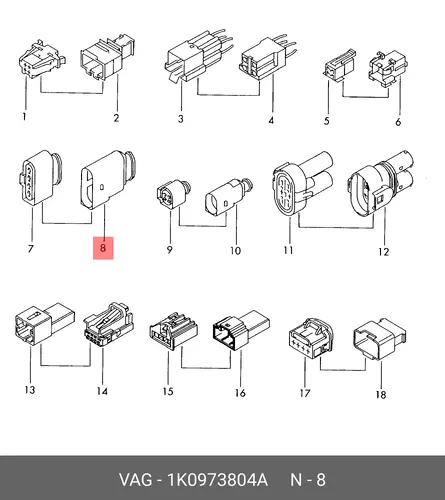  (8 ГР.), КОРПУС 1K0973804A VAG