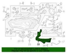 (8 ГР.), (AUDI), КРЕПЛЕНИЕ ФАРЫ 8T0805608D VAG