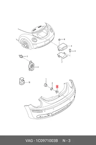 Кронштейн 1C0971003B VAG