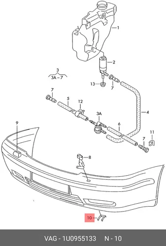  (SKODA), КРОНШТЕЙН 1U0955133 VAG