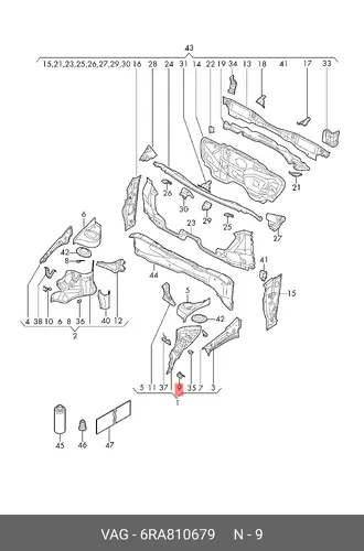  (8 ГР.), КРОНШТЕЙН 6RA810679 VAG
