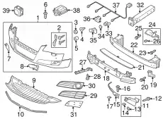 (8 гр.), (AUDI), Кронштейн облицовки, 4H0807136C VAG