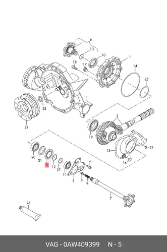 (AUDI), Манжетное 0AW409399 VAG