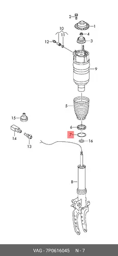 Кольцо уплотнительное автомобильное VAG 7P0616045