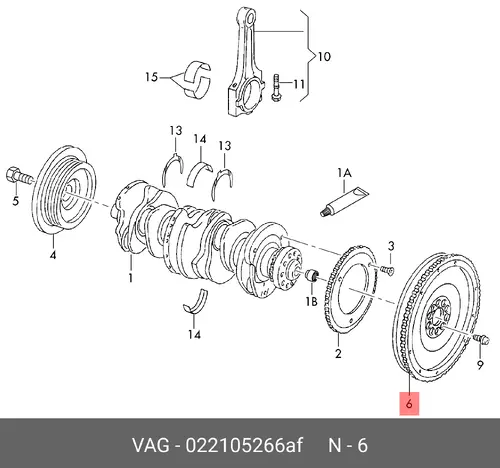 МАХОВИК 022105266AF VAG