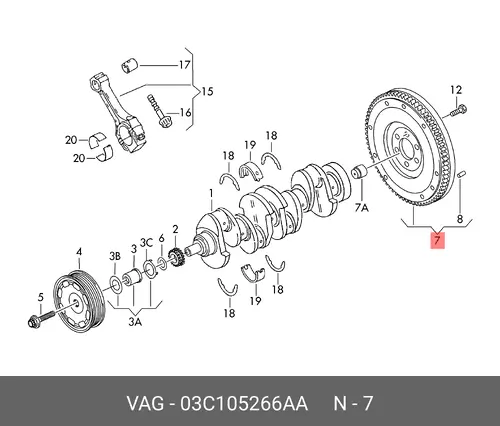Маховик 03C105266AA VAG