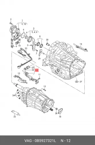 датчики акпп!\ Audi A4/A7 10> 0B5 927 321 L VAG