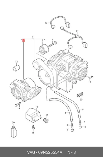 Муфта Haldex 09N525554A VAG