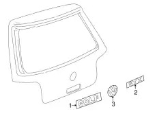  (8 ГР.), (VW), НАДПИСЬ ''GOLF'' 1J6853687 739 VAG