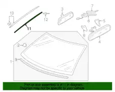  5C6854541A УПЛОТНИТЕЛЬ ЛОБОВОГО СТЕКЛА ЛЕВ. JETTA VAG