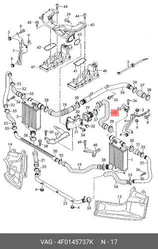 (8 ГР.), НАПОРНЫЙ ШЛАНГ 4F0145737K VAG