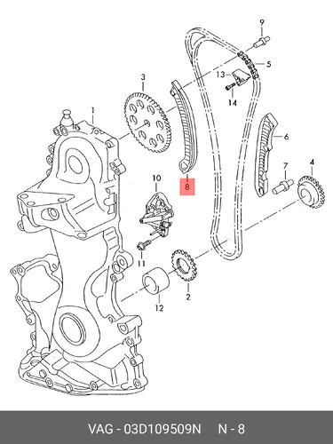 Направляющ 03D109509N VAG