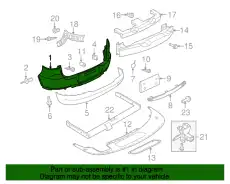 Облицовка бампера 5N0807421C GRU VAG