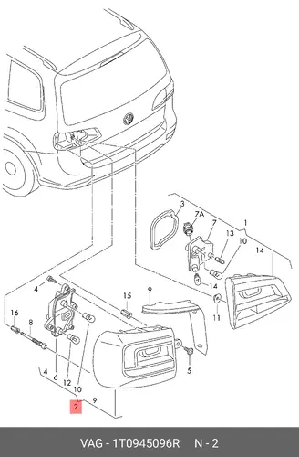 Фонарь габаритный VAG 1T0945096R