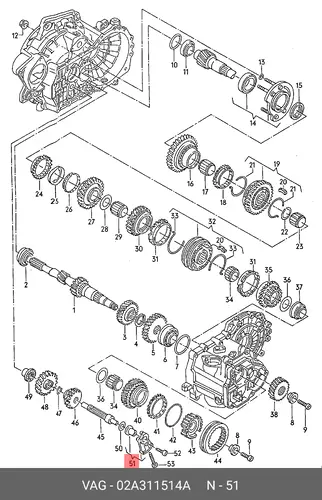 Опора 02A311514A VAG