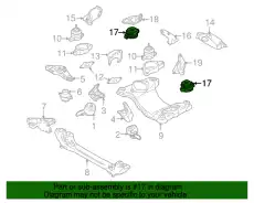 4E0399151BD Audi A8 D3 4E poduszka skrzyn VAG