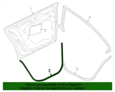  УПЛОТНИТЕЛЬ ДВЕРИ СНАРУЖИ (3C8839701B 5AP) VAG