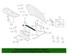  (8 гр.), (AUDI), Прокладка 8R0823723B VAG