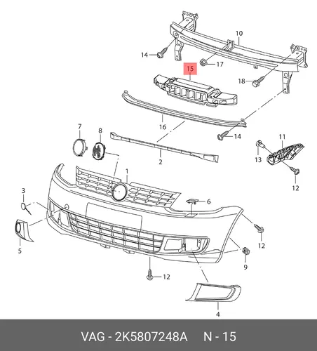  ПРОСТАВКА 2K5807248A VAG
