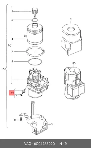  Резиновая подушка 6Q0423809D VAG