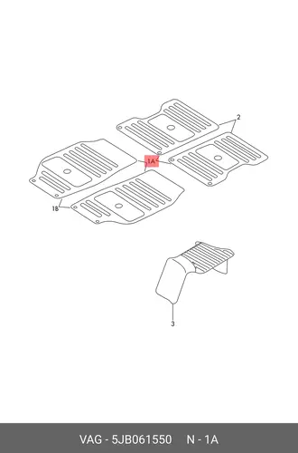 Коврики в салон VAG 5JB061550