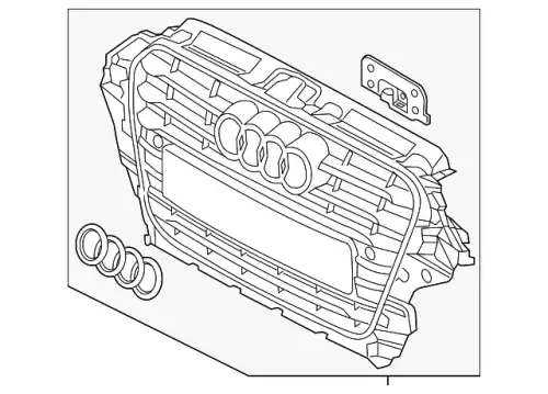 Решетка бампера VAG 8V5807681A 9B9
