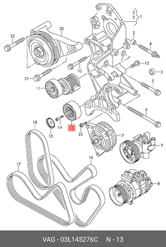VAG,Ролик обводной 03L 145 276 C