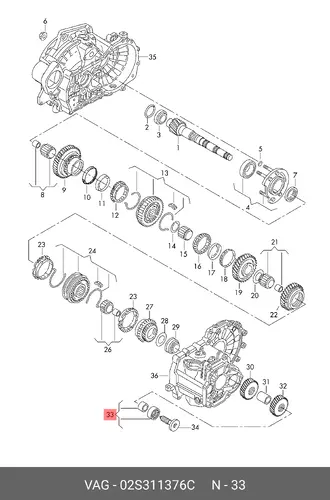  ПОДШИПНИК 02S311376C VAG