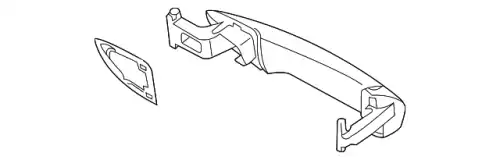 Ручка двери VAG 3C0837206 GRU