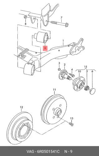 САЙЛЕНТБЛОК 6R0501541C VAG