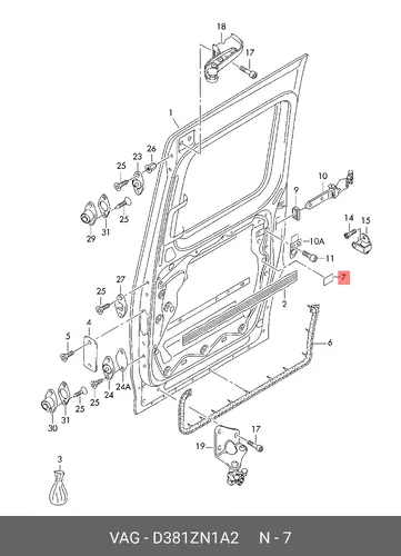 Самоклеящаяся фольга D 381ZN1A2 VAG