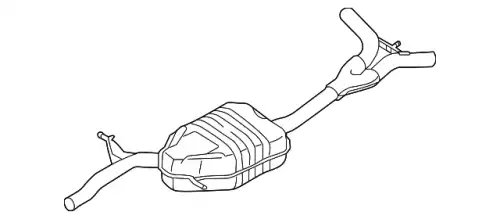 Глушитель средний 8R0253409AA VAG