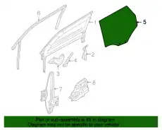 Стекло дверное 8P4845205B VAG