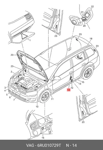  (8 гр.), Табличка 6RU010729T VAG
