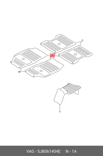 Коврики в салон VAG 5JB061404E