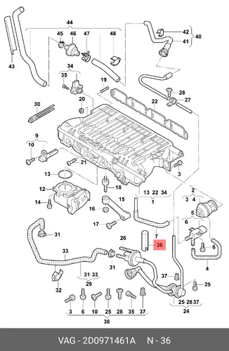 Тепловая изоляция 2D0971461A VAG