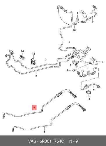 ТОРМОЗНАЯ ТРУБКА VAG 6R0611764C
