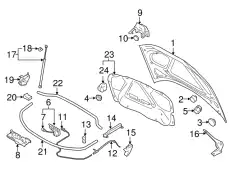  8P1823531B VAG ТРОС ЗАМКА КАПОТА