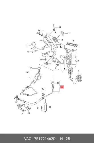  (NF), ТРУБА НАПО 7E1721462D VAG