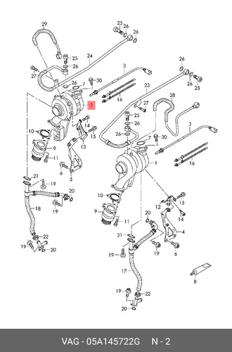 Турбонагнетатель 05A145722G VAG