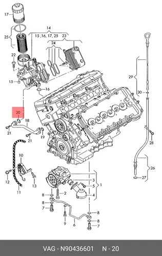  VAG,Кольцо уплотнительное N90 436 601