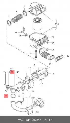 Кольцо уплотнительное автомобильное VAG WHT002247