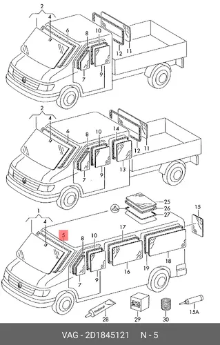 Уплотнитель 2D1845121 VAG