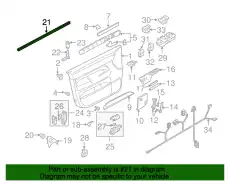  (8 ГР.), (VW), УПЛОТНИТЕЛЬ ДВЕРИ 7L0837471B VAG