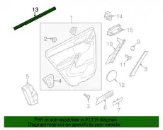Уплотнитель двери 5N0839480A 5AP VAG