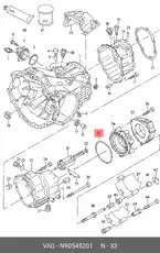  УПЛОТНИТЕЛЬНОЕ КОЛЬЦО 107,54X3,53 N 90545201 VAG