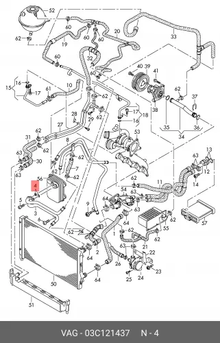 кольцо уплотнительное!\ VW, Audi, Seat, Skoda 03C121437 VAG