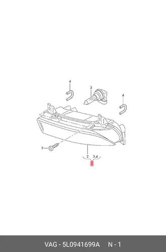Фара противотуманная VAG 5L0941699A