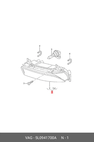 Фара противотуманная VAG 5L0941700A