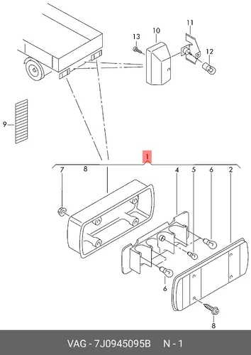 Фонарь габаритный VAG 7J0945095B